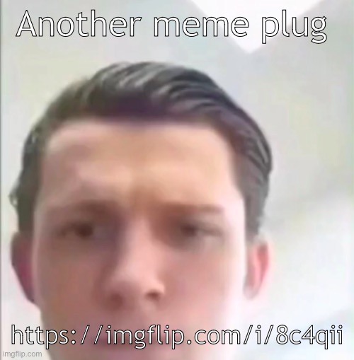 Tom Holland | Another meme plug; https://imgflip.com/i/8c4qii | image tagged in tom holland | made w/ Imgflip meme maker