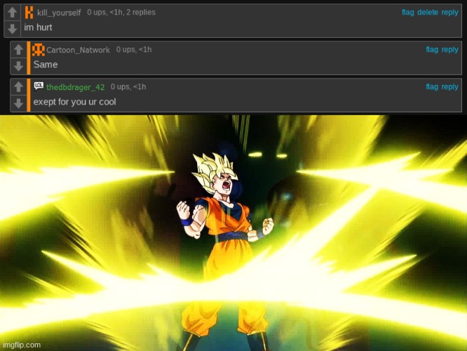 power up | image tagged in son goku power up | made w/ Imgflip meme maker