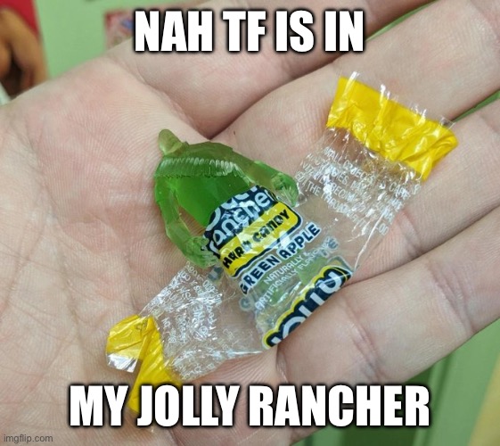 NAH TF IS IN; MY JOLLY RANCHER | made w/ Imgflip meme maker