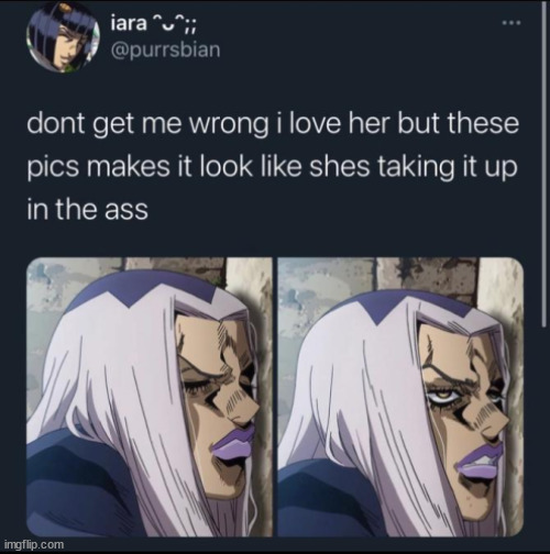 Abbacchio's Taking It Up The Ass | image tagged in abbacchio's taking it up the ass | made w/ Imgflip meme maker