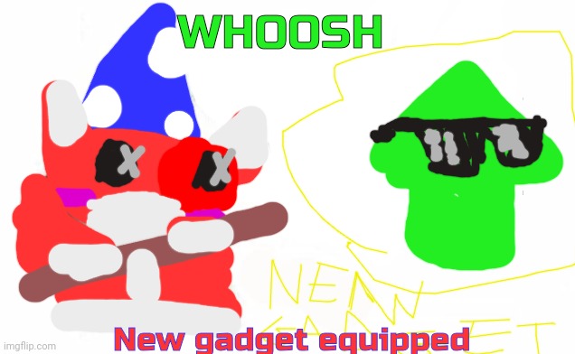 Wizard knitten whoosh | WHOOSH; New gadget equipped | image tagged in woosh cat,wizard knitten | made w/ Imgflip meme maker