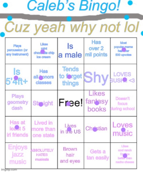 i cant comment sorry im comment banned | image tagged in caleb s bingo | made w/ Imgflip meme maker