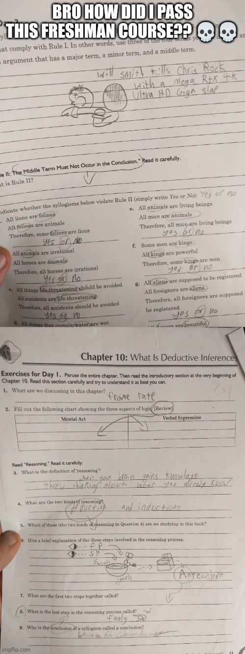 BRO HOW DID I PASS THIS FRESHMAN COURSE?? 💀💀 | made w/ Imgflip meme maker