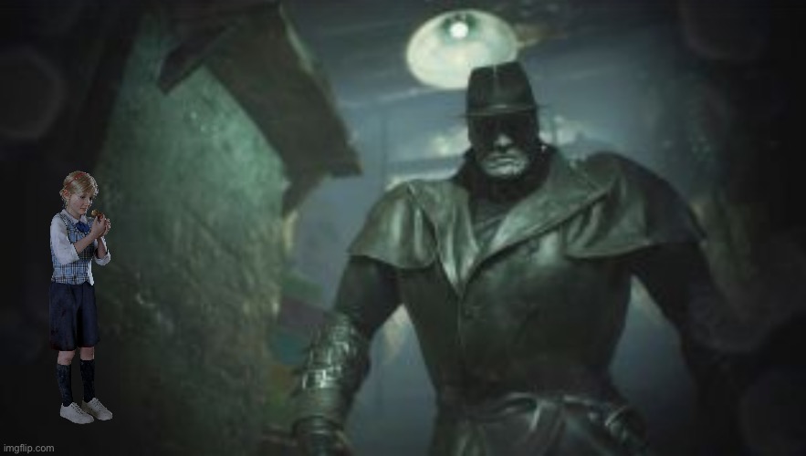 Title Below | image tagged in resident evil 2 remake mr x,ps4,deviantart,capcom,strategy,playstation | made w/ Imgflip meme maker