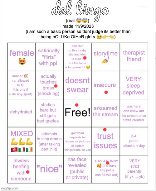 del bingo (real) | image tagged in del bingo real | made w/ Imgflip meme maker