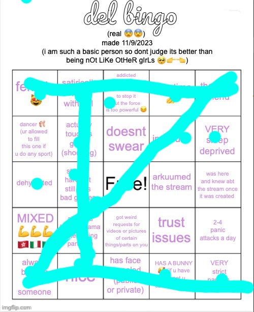 del bingo (real) | image tagged in del bingo real | made w/ Imgflip meme maker