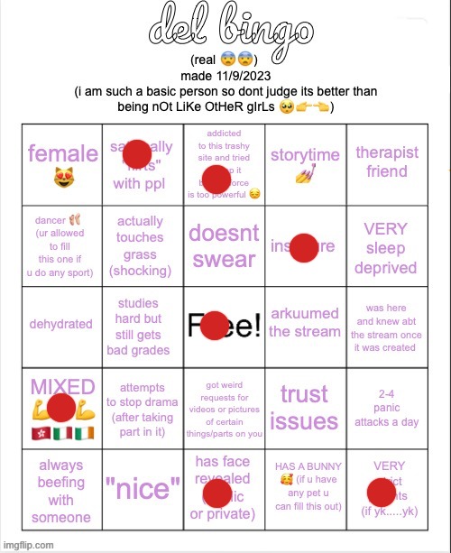 del bingo (real) | image tagged in del bingo real | made w/ Imgflip meme maker
