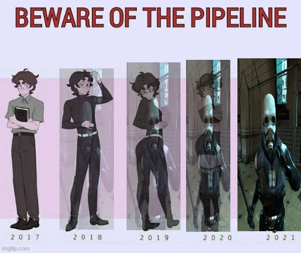 Beware of the pipeline | image tagged in beware of the pipeline | made w/ Imgflip meme maker