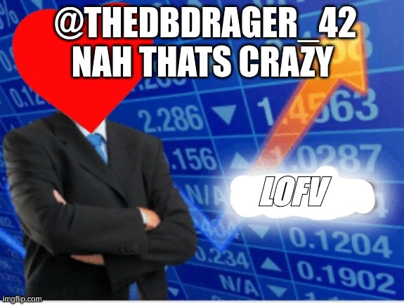 Meme | @THEDBDRAGER_42 NAH THATS CRAZY | image tagged in lofv meme,valentine's day,memes,mr holidayzz template | made w/ Imgflip meme maker