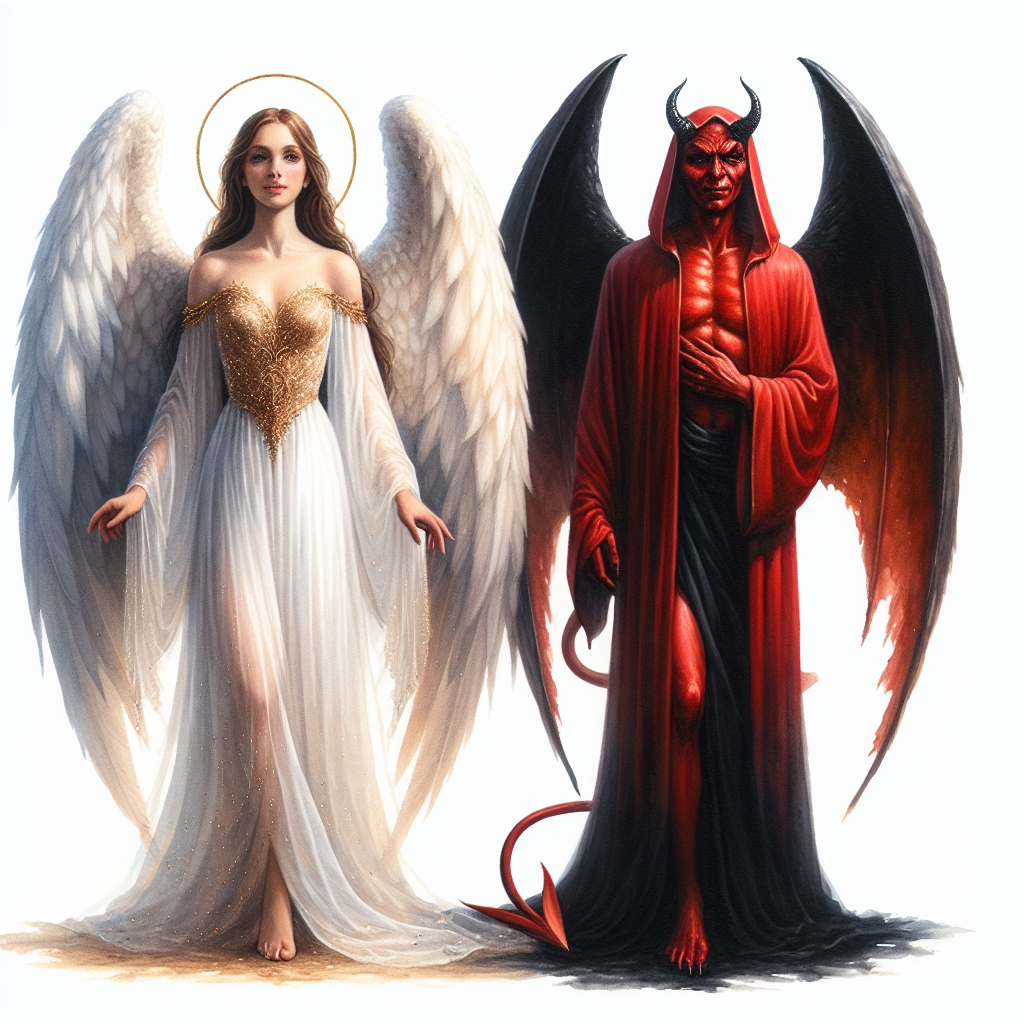 Angel and Devil Blank Meme Template