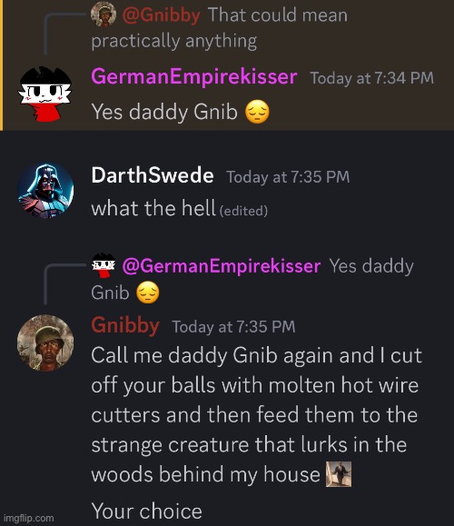 (lavender note: daddy gnib hehe) | made w/ Imgflip meme maker