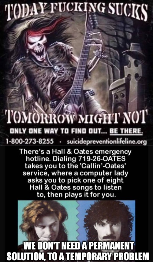 WE DON'T NEED A PERMANENT SOLUTION, TO A TEMPORARY PROBLEM | made w/ Imgflip meme maker