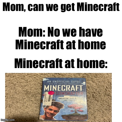 Guess that’s Minecraft education edition | Mom, can we get Minecraft; Mom: No we have Minecraft at home; Minecraft at home: | image tagged in minecraft,mom can we get x,memes | made w/ Imgflip meme maker