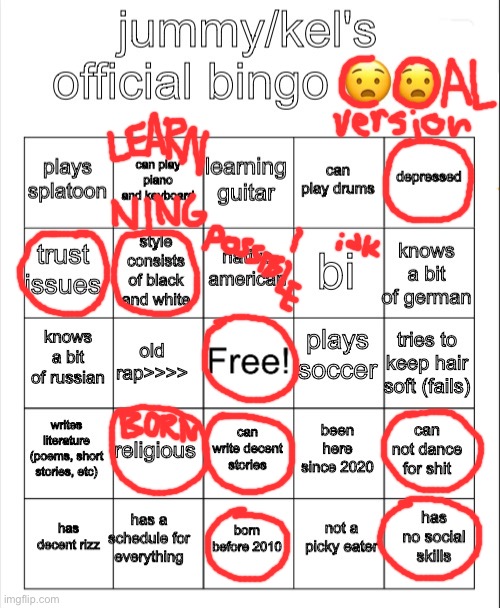 jummy/kel's bingo | image tagged in jummy/kel's bingo | made w/ Imgflip meme maker