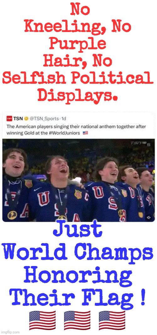 God Bless America | No Kneeling, No Purple Hair, No Selfish Political Displays. Just World Champs Honoring Their Flag ! 🇺🇸 🇺🇸 🇺🇸 | image tagged in god bless america | made w/ Imgflip meme maker
