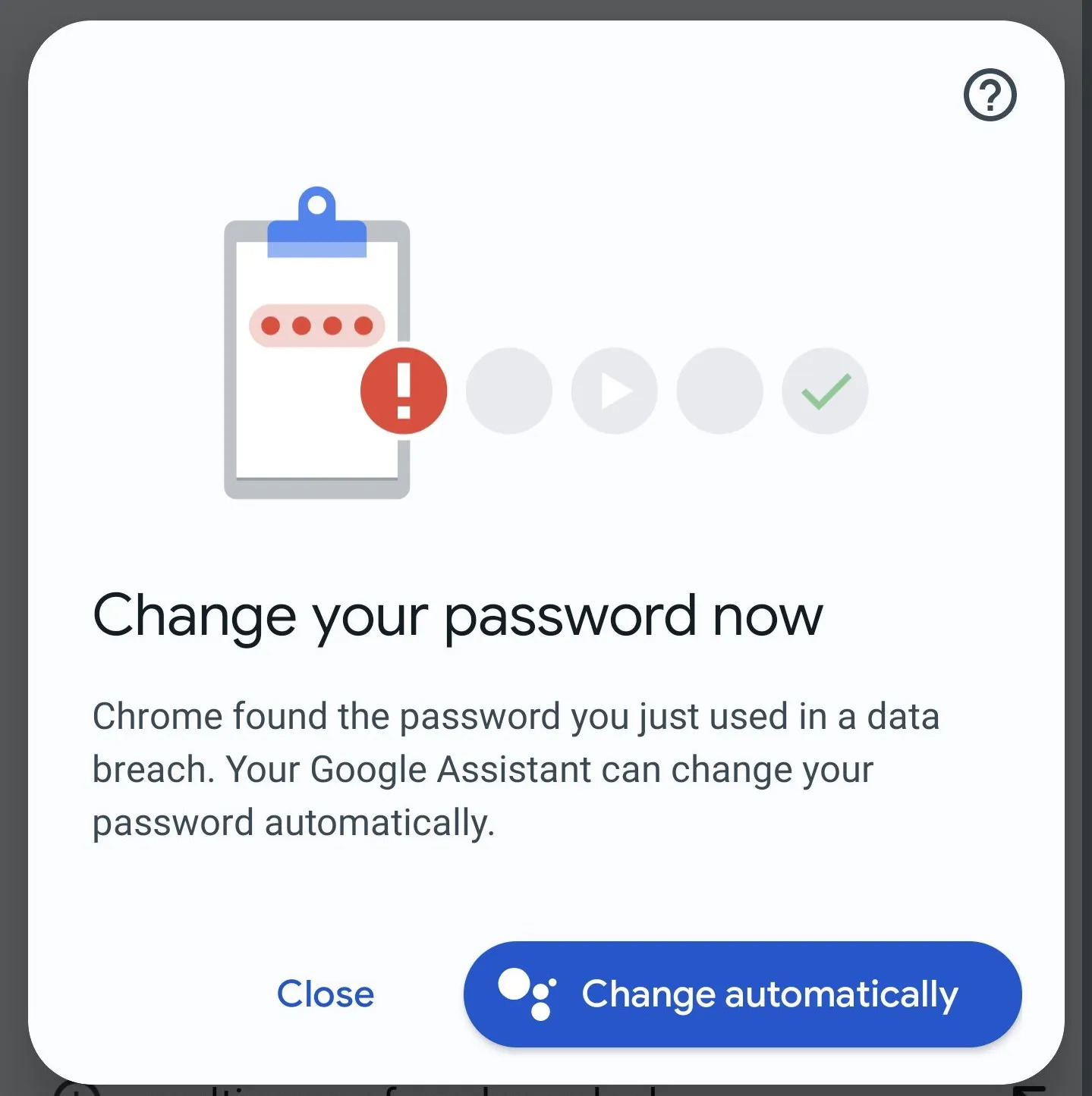 Google password warning Blank Meme Template