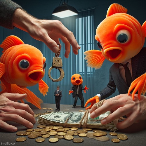 Nemo ain’t so happy | image tagged in finding nemo,fish,mafia,money | made w/ Imgflip meme maker