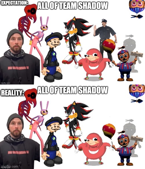 You don't have any control over Stop Cop, he'd never join a Team Wheatley enemy and he cannot lose his job for it. | EXPECTATION:; REALITY: | made w/ Imgflip meme maker