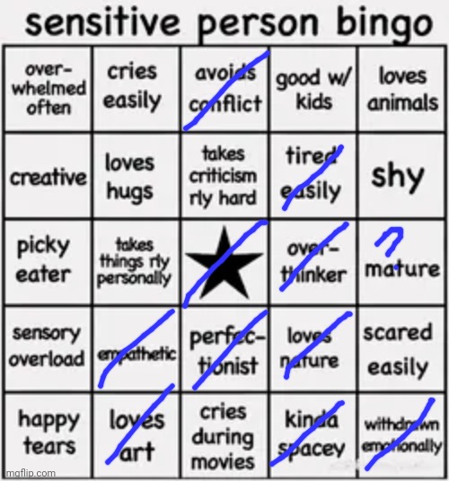 Uhhhh | image tagged in sensitive person bingo | made w/ Imgflip meme maker