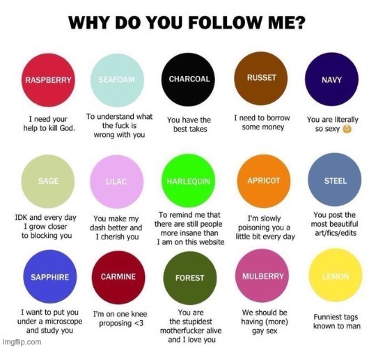 Why do you follow me? - Imgflip