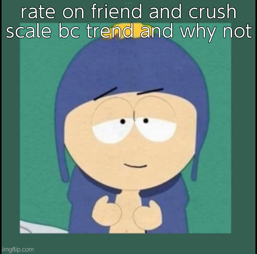 fdlld | rate on friend and crush scale bc trend and why not | made w/ Imgflip meme maker