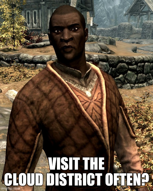 Nazeem | VISIT THE CLOUD DISTRICT OFTEN? | image tagged in nazeem | made w/ Imgflip meme maker