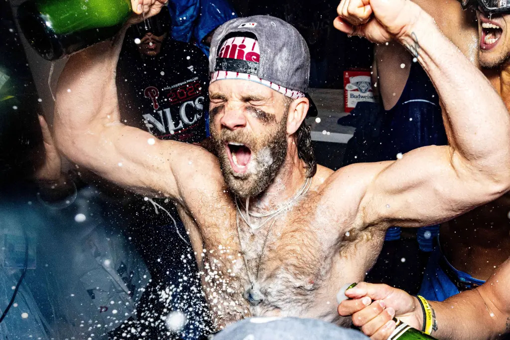 High Quality Bryce Harper Celebrating Blank Meme Template