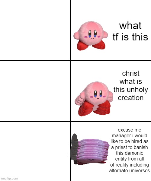 High Quality Kirby hates these Blank Meme Template