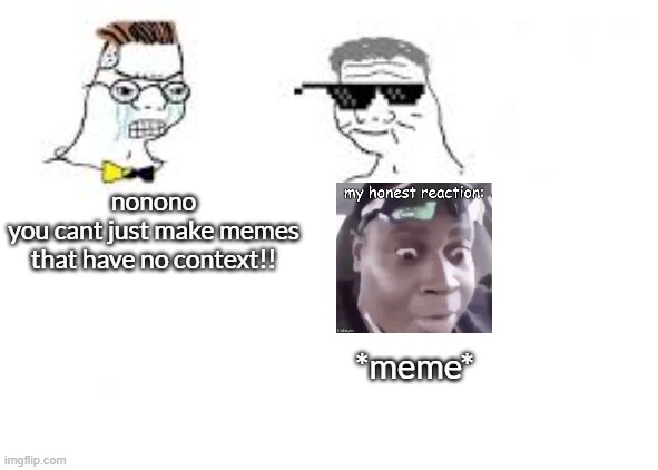 *meme* | nonono
you cant just make memes that have no context!! *meme* | image tagged in funny memes | made w/ Imgflip meme maker