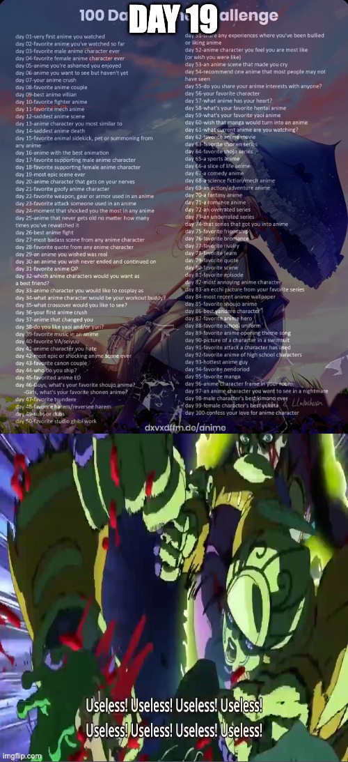 Day 19: 7-Page Muda (JoJo's Bizarre Adventure) | DAY 19 | image tagged in 100 day anime challenge | made w/ Imgflip meme maker