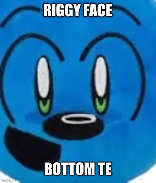Riggy face | RIGGY FACE; BOTTOM TEXT | image tagged in riggy face | made w/ Imgflip meme maker