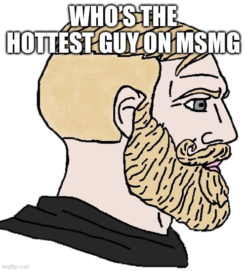 Chad | WHO’S THE HOTTEST GUY ON MSMG | image tagged in chad | made w/ Imgflip meme maker