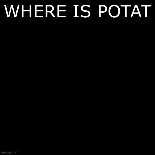 Black Square | WHERE IS POTAT | image tagged in black square | made w/ Imgflip meme maker