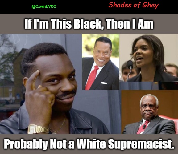 Shades of Ghey | Shades of Ghey; @OzwinEVCG | image tagged in antiwhite narratives,msm lies,fake and ghey,white supremacists,world gone mad,roll safe | made w/ Imgflip meme maker