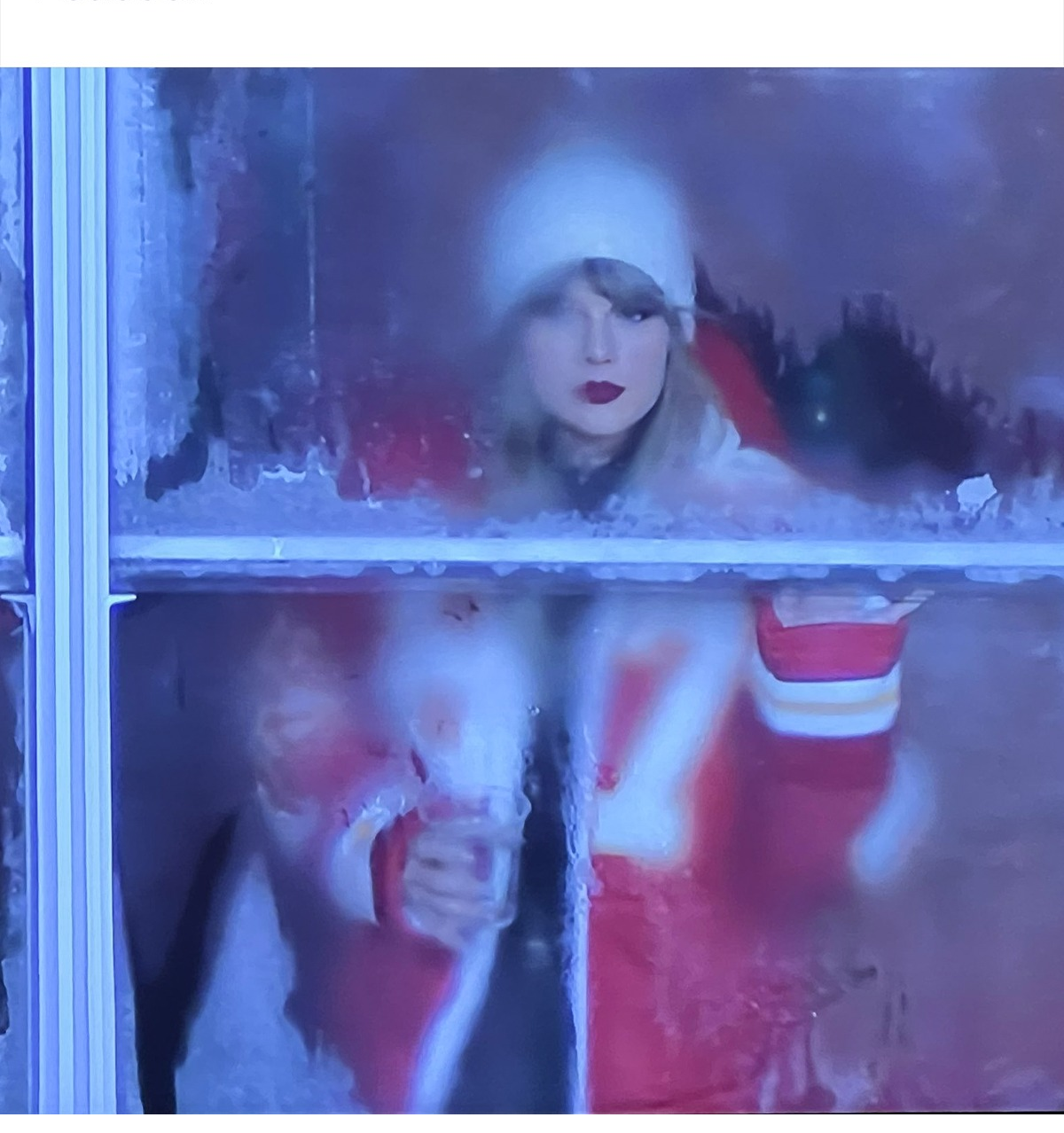 High Quality Taylor swift through window cold Blank Meme Template