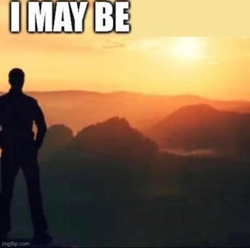 Perhaps | image tagged in i may be | made w/ Imgflip meme maker