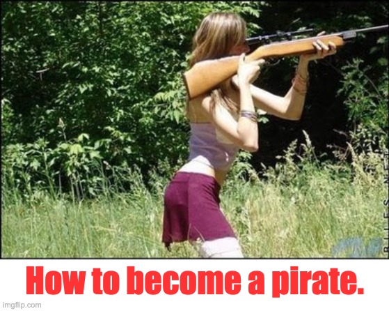 Ouch | How to become a pirate. | image tagged in dad joke | made w/ Imgflip meme maker