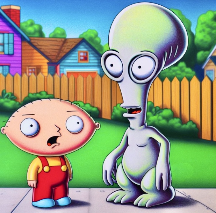 High Quality Stewie and Roger Blank Meme Template