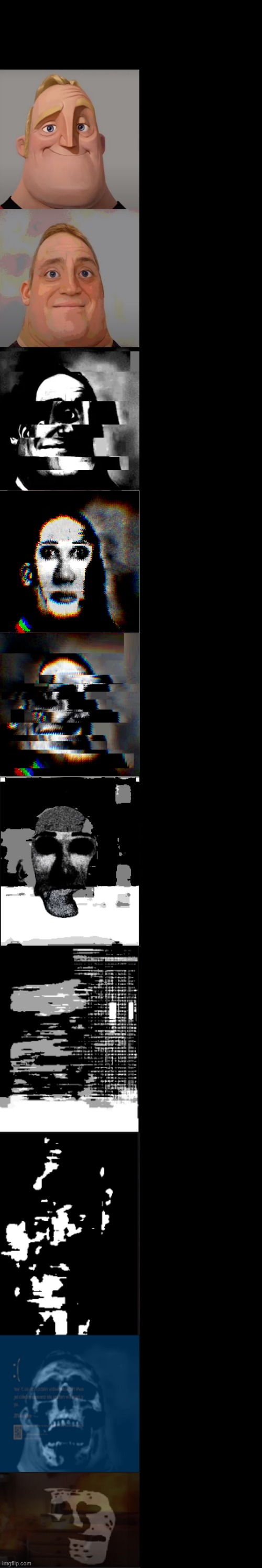 mr incredible becoming glitched and uncanny at the same time | image tagged in mr incredible becoming glitched template | made w/ Imgflip meme maker
