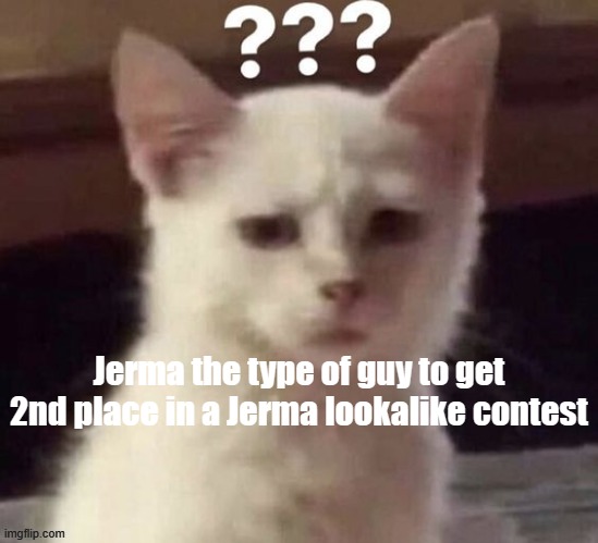 ? | Jerma the type of guy to get 2nd place in a Jerma lookalike contest | made w/ Imgflip meme maker