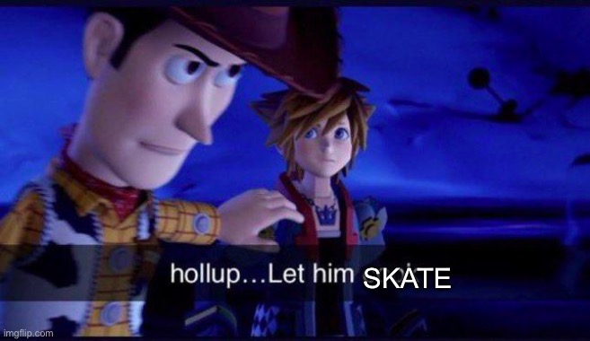 hollup let him cook | SKATE | image tagged in hollup let him cook | made w/ Imgflip meme maker