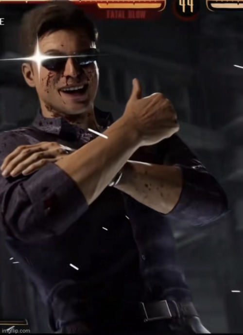 Johnny cage smile | image tagged in johnny cage smile | made w/ Imgflip meme maker