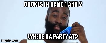 CHOKES IN GAME 1 AND 2 WHERE DA PARTY AT? | made w/ Imgflip meme maker