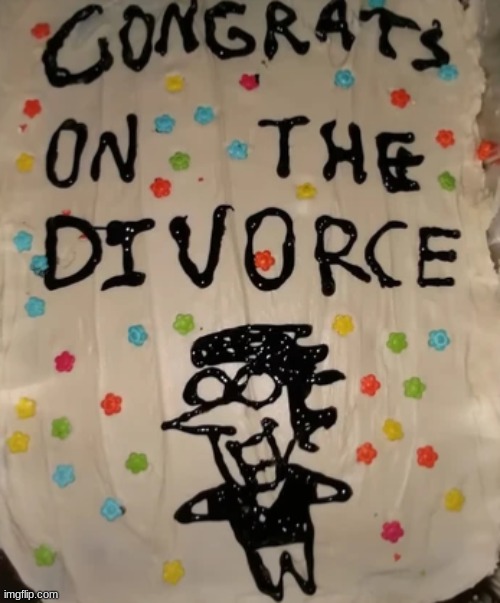 congrats on the divorce | image tagged in congrats on the divorce | made w/ Imgflip meme maker
