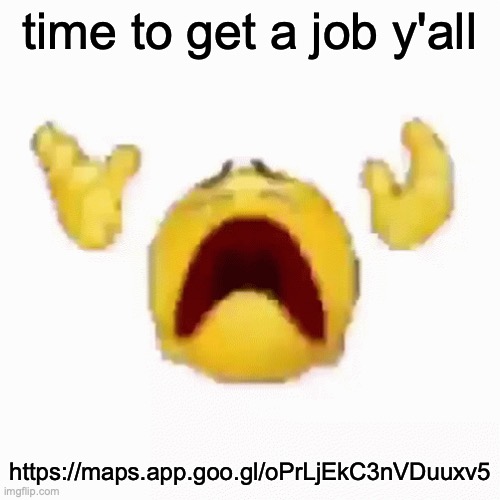 :nooo: | time to get a job y'all; https://maps.app.goo.gl/oPrLjEkC3nVDuuxv5 | image tagged in nooo | made w/ Imgflip meme maker