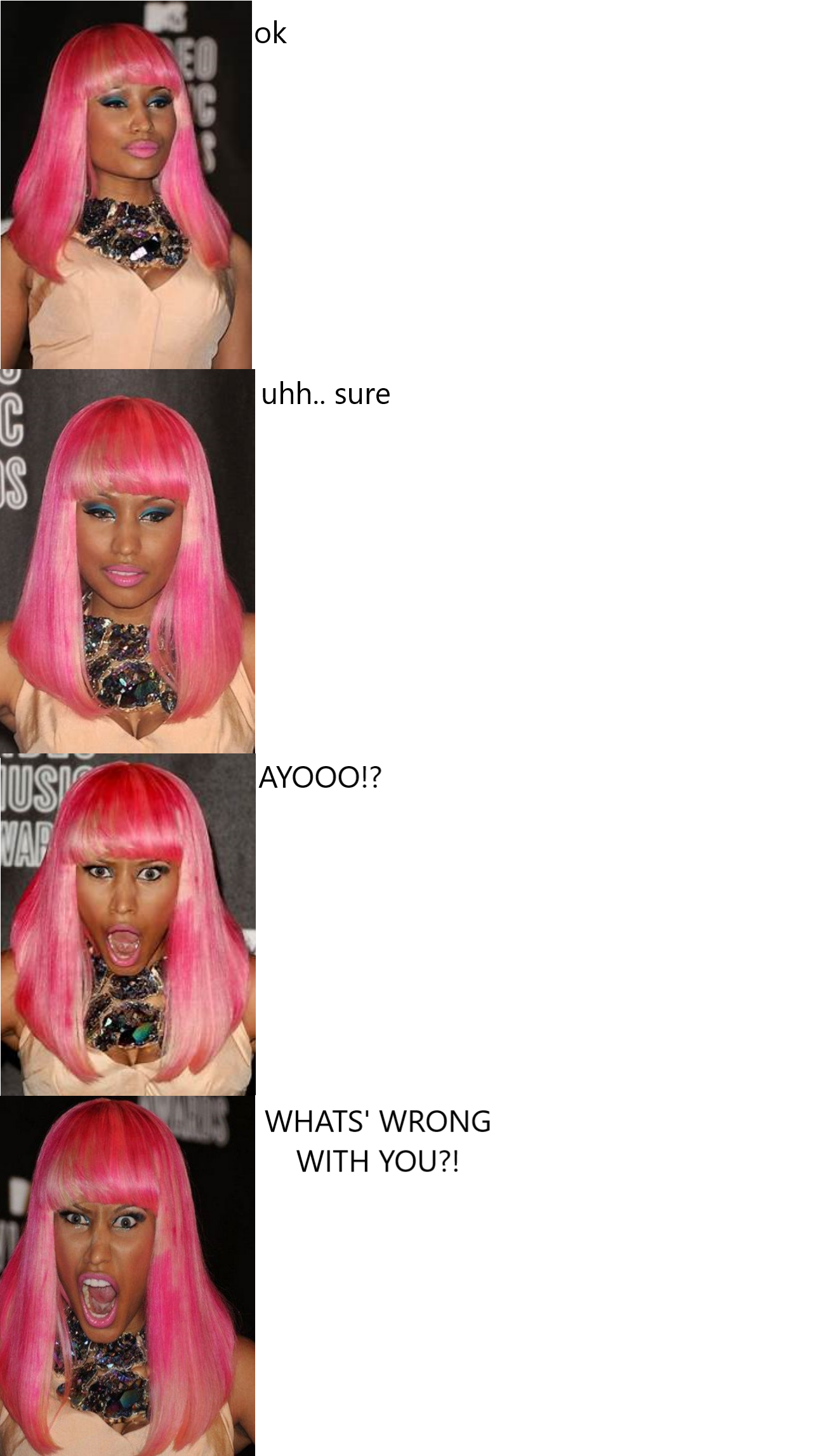 High Quality Nicki getting angrier Blank Meme Template