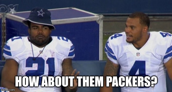 dallas cowboys are TRASH | HOW ABOUT THEM PACKERS? | image tagged in choking dallas cowboys | made w/ Imgflip meme maker