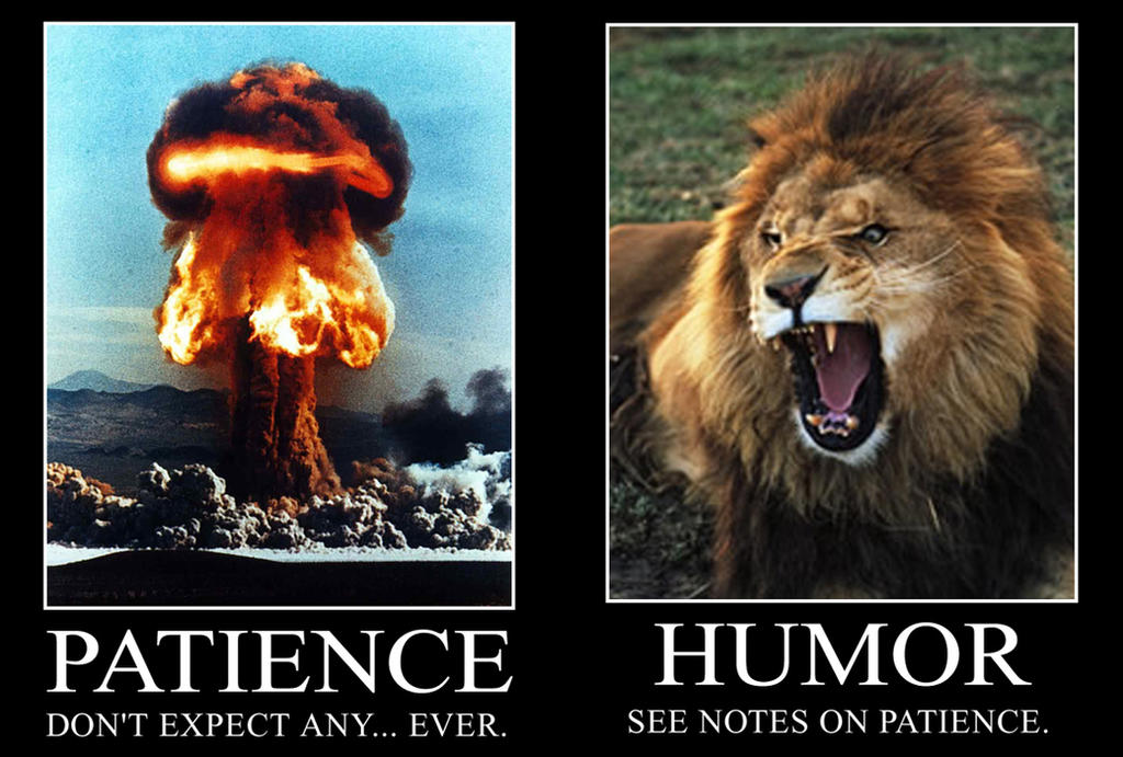 Patience vs. Humor repost Blank Meme Template