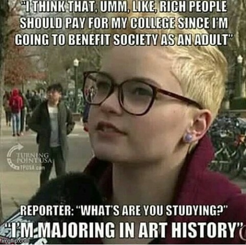 Down at the Unemployment line with the Art History Majors | made w/ Imgflip meme maker