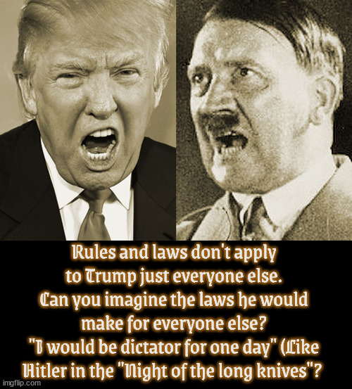 Crazy Bernie | Rules and laws don't apply to Trump just everyone else.
Can you imagine the laws he would make for everyone else?
"I would be dictator for one day" (Like Hitler in the "Night of the long knives"? | image tagged in crooked joe,demented jack smith,lock her up,i did nothing wrong,everybody is saying,retibution | made w/ Imgflip meme maker